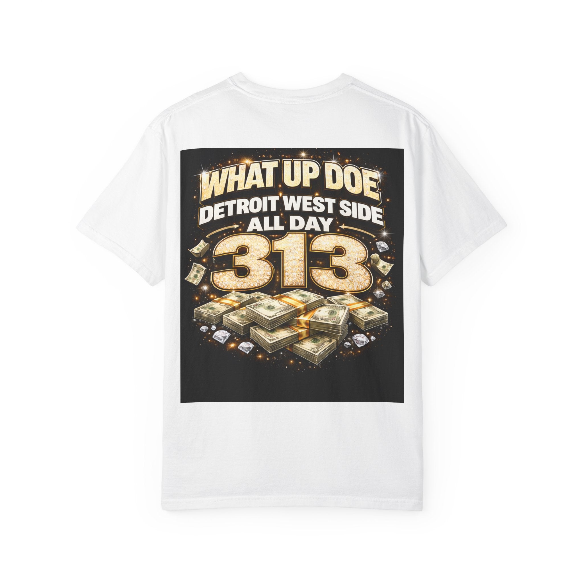 Trap King Graphic T‑Shirt — "Trap King Dope Vibes" & 313 Detroit Money Design